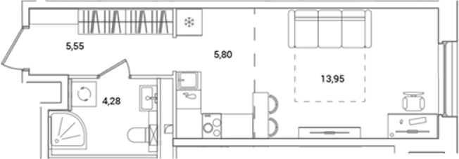 Купить Студию в ЖК OKLA в Санкт-Петербурге. Вариант № 8162846, 0, площадь -  квм, цена 6670290 рублей