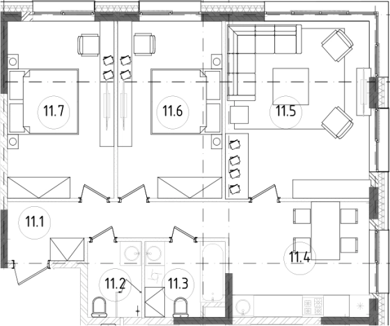 Купить квартиру у метро Зорге в Москве. Вариант № 63043, 0, площадь -  квм, цена 23193900 рублей