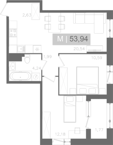 Купить трехкомнатную квартиру у метро Звёздная в Санкт-Петербурге. Вариант № 5564282, 0, площадь -  квм, цена 21090263 рублей