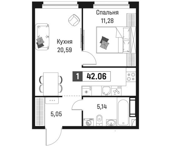 Купить двухкомнатную квартиру в новостройках в Мурине. Вариант № 6867542, 0, площадь -  квм, цена 8030868 рублей
