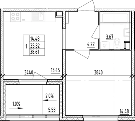 Купить квартиру у метро Проспект Ветеранов в Ленинградской области. Вариант № 6854900, 0, площадь -  квм, цена 7807251 рублей