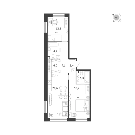 Купить квартиру у метро ЗИЛ в Москве. Вариант № 2133441, 0, площадь -  квм, цена 32973894 рублей