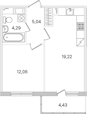 Купить двухкомнатную квартиру у метро Проспект Большевиков в Ленинградской области. Вариант № 8488586, 0, площадь -  квм, цена 7127055 рублей
