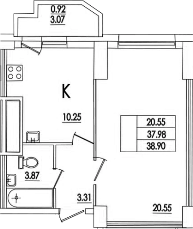 Купить однокомнатную квартиру в ЖК Байрон в Санкт-Петербурге. Вариант № 66984, 0, площадь -  квм, цена 9953432 рублей