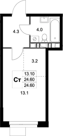 Купить Студию на улице Октябрьский проспект в Люберцах. Вариант № 138301, 0, площадь - квм, цена 5158251 рублей