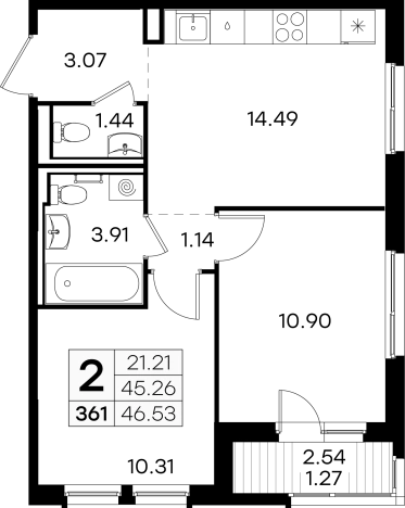 Купить квартиру в ЖК GloraX Новинки в Нижегородской области. Вариант № 137974, 0, площадь -  квм, цена 6559999 рублей