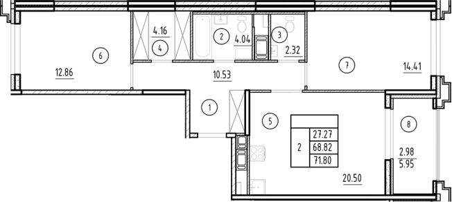 Купить трехкомнатную квартиру в новостройках у метро Горный институт в Санкт-Петербурге. Вариант № 8996647, 0, площадь -  квм, цена 27126040 рублей