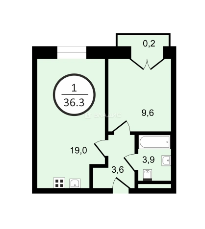 Купить однокомнатную квартиру в Красногорске. Вариант № 3790861, 0, площадь -  квм, цена 8490000 рублей