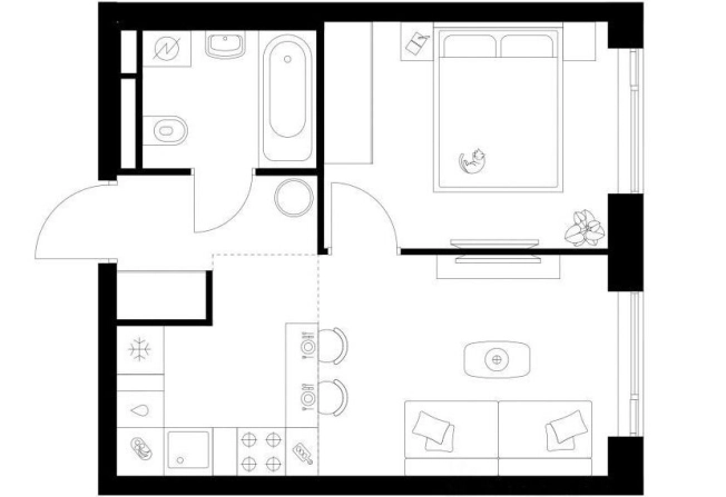 Купить однокомнатную квартиру в районе Очаково-Матвеевское в Москве. Вариант № 43180, 6, площадь -  квм, цена 13500000 рублей
