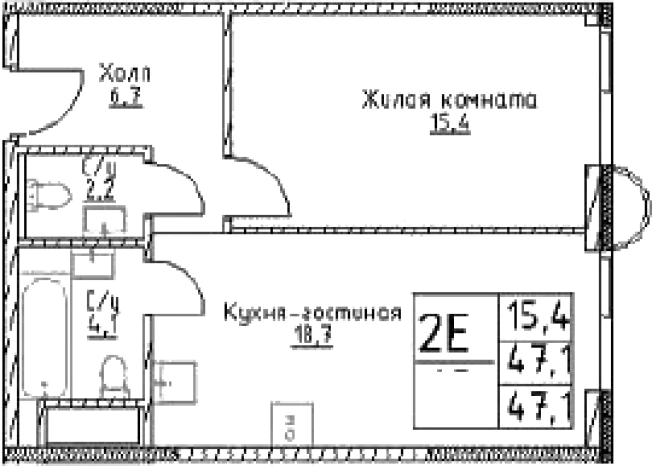 Купить двухкомнатную квартиру в районе Черёмушки в Москве. Вариант № 10307550, 0, площадь -  квм, цена 19734900 рублей