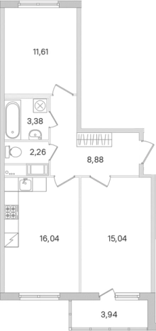 Купить трехкомнатную квартиру в ЖК Ясно.Янино в Ленинградской области. Вариант № 8488759, 0, площадь - квм, цена 9639885 рублей