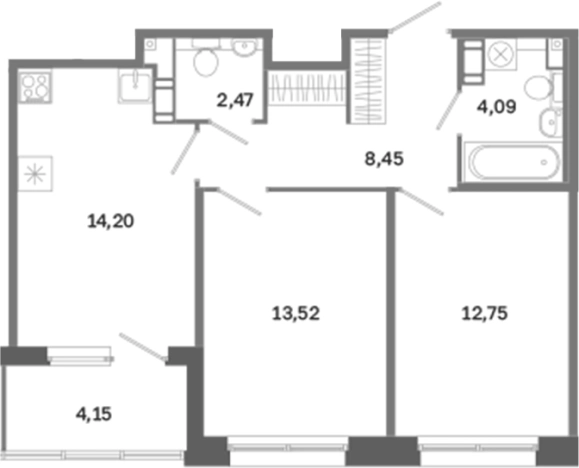 Купить квартиру в новостройках в ЖК Дом на Курской в Санкт-Петербурге. Вариант № 6260473, 0, площадь -  квм, цена 25825940 рублей