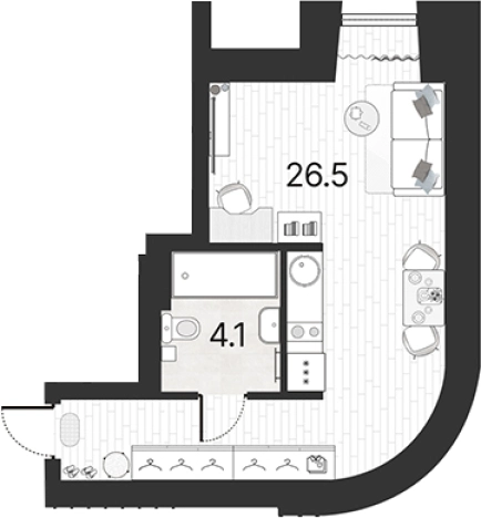 Купить Студию на улице Серебристый бульвар в Санкт-Петербурге. Вариант № 6056756, 0, площадь -  квм, цена 9486000 рублей