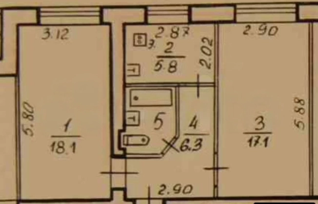 Купить двухкомнатную квартиру в Новосибирске. Вариант № 9804958, 5, площадь -  квм, цена 5400000 рублей