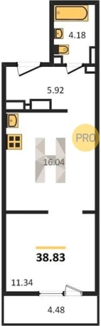 Купить Студию в новостройках в ЖК Сказка в Ижевске. Вариант № 62320, 0, площадь -  квм, цена 2997300 рублей