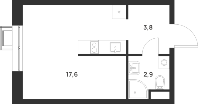 Купить Студию на улице Разведчика Дейча в Москве. Вариант № 10013058, 0, площадь -  квм, цена 8410347 рублей
