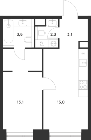 Купить однокомнатную квартиру в новостройках в районе Текстильщики в Москве. Вариант № 10418633, 0, площадь -  квм, цена 23350150 рублей