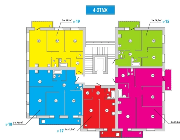 Купить квартиру в новостройках в Вологодской области. Вариант № 149711, 0, площадь -  квм, цена 5982600 рублей