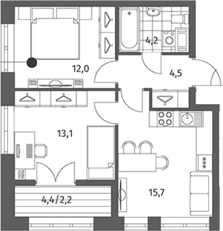 Купить трехкомнатную квартиру в ЖК NEWПИТЕР в Ленинградской области. Вариант № 5259095, 0, площадь -  квм, цена 9604000 рублей