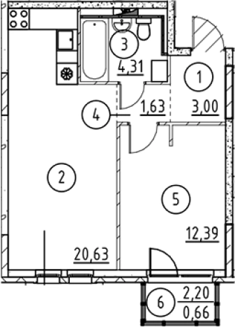 Купить двухкомнатную квартиру у метро Пролетарская в Ленинградской области. Вариант № 6897985, 0, площадь -  квм, цена 6640963 рублей