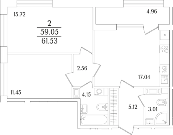 Купить трехкомнатную квартиру в новостройках в ЖК Аурум в Санкт-Петербурге. Вариант № 6232661, 0, площадь -  квм, цена 22018920 рублей