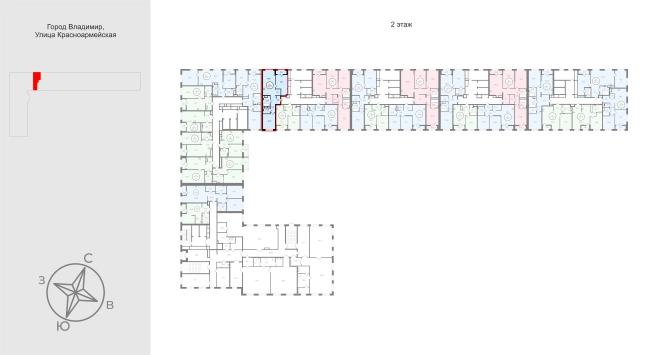 Купить двухкомнатную квартиру в новостройках в Владимирской области. Вариант № 9563712, 0, площадь -  квм, цена 8355600 рублей