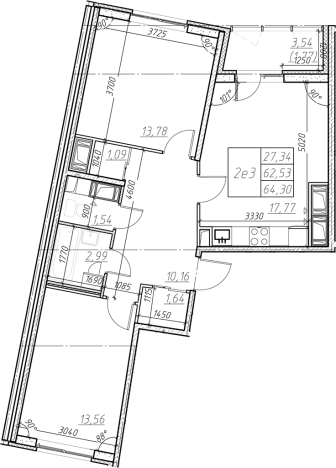 Купить квартиру в новостройках в ЖК Левитан в Мурине. Вариант № 6853294, 0, площадь -  квм, цена 9323223 рублей