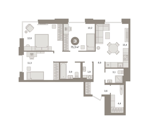 Купить квартиру у метро Домодедовская в Москве. Вариант № 8875068, 0, площадь -  квм, цена 24980000 рублей