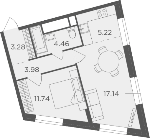Купить двухкомнатную квартиру на вторичке в ЖК КутузовGRAD II в Москве. Вариант № 69519, 0, площадь -  квм, цена 19751540 рублей