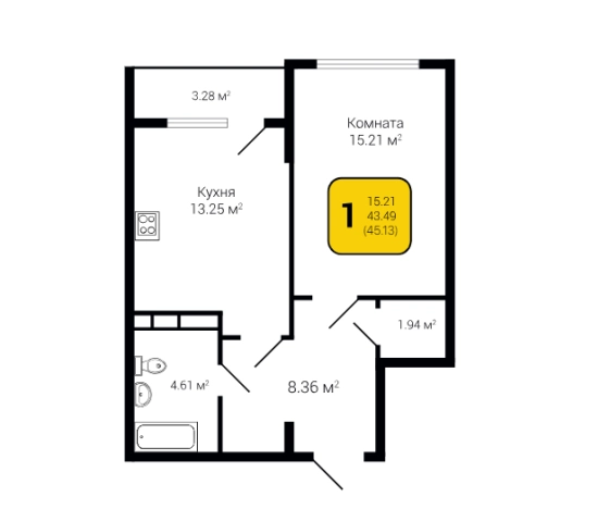 Купить квартиру в новостройках в ЖК Арт-квартал Зарядье в Воронеже. Вариант № 90073, 0, площадь -  квм, цена 6841708 рублей
