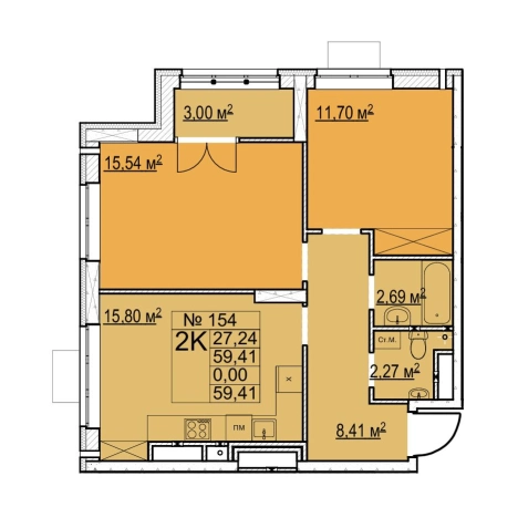 Купить квартиру в ЖК Мед в Нижнем Новгороде. Вариант № 139233, 0, площадь -  квм, цена 8398820 рублей