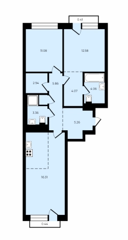 Купить квартиру в Москве. Вариант № 10021040, 0, площадь -  квм, цена 25200000 рублей