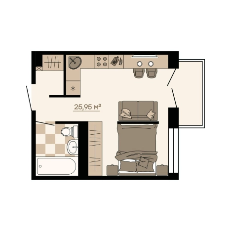 Купить квартиру на улице Комарова в Приморском крае. Вариант № 9915631, 0, площадь -  квм, цена 4307700 рублей