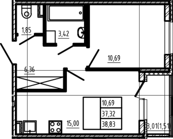 Купить двухкомнатную квартиру в новостройках в Сертолове. Вариант № 6962998, 0, площадь - квм, цена 7960150 рублей