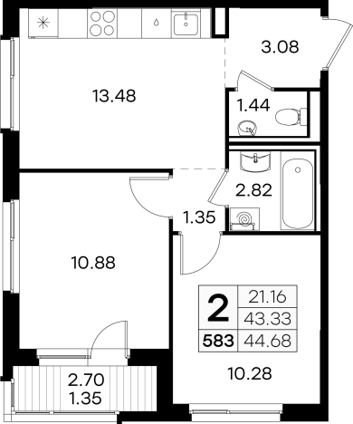 Купить квартиру в ЖК GloraX Новинки в Нижегородской области. Вариант № 137970, 0, площадь -  квм, цена 6249999 рублей