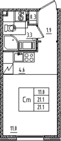 Купить Студию в новостройках в ЖК Дыбенко парк в Санкт-Петербурге. Вариант № 6608640, 0, площадь -  квм, цена 6545979 рублей