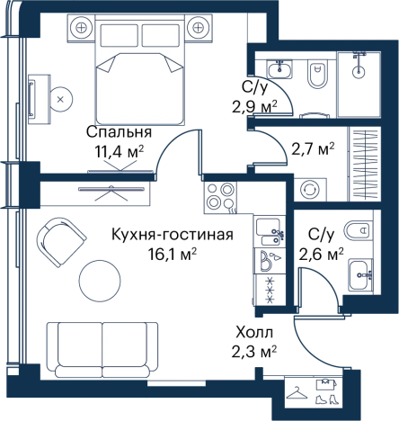 Купить однокомнатную квартиру у метро Мякинино в Москве. Вариант № 149231, 0, площадь -  квм, цена 21478836 рублей