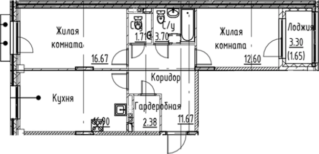 Купить трехкомнатную квартиру в ЖК Кронфорт в Санкт-Петербурге. Вариант № 6830724, 0, площадь -  квм, цена 19423920 рублей