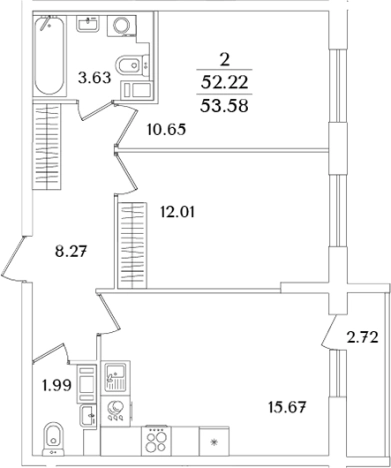 Купить трехкомнатную квартиру в районе исторический  Сосновая Поляна в Санкт-Петербурге. Вариант № 6713037, 0, площадь -  квм, цена 17685428 рублей