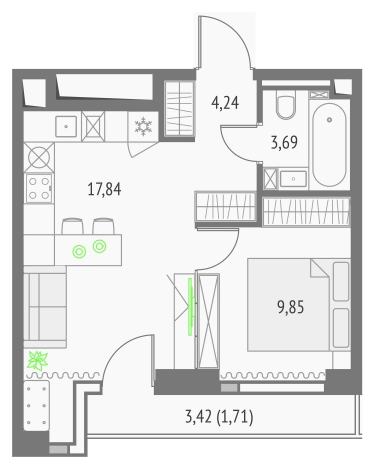 Купить Студию в СВАО в Москве. Вариант № 157025, 0, площадь -  квм, цена 27423802 рублей