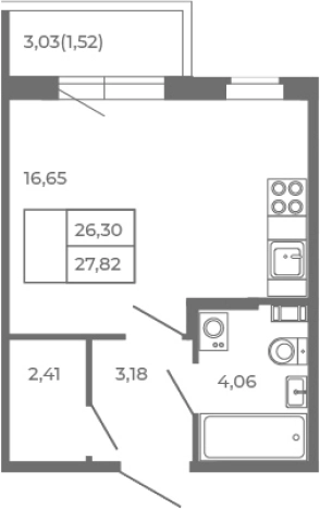 Купить Студию в Сертолове. Вариант № 6961348, 0, площадь -  квм, цена 6482060 рублей