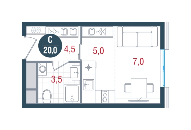 Купить Студию в ЮАО в Москве. Вариант № 8923917, 0, площадь -  квм, цена 9874300 рублей