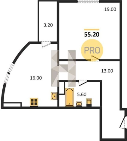 Купить однокомнатную квартиру в Приморском крае. Вариант № 72359, 0, площадь -  квм, цена 5520000 рублей