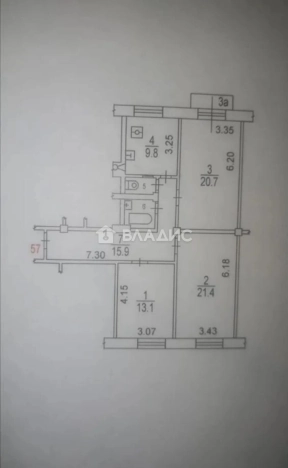 Купить комнату в Москве. Вариант № 60946, 19, площадь - квм, цена 5350000 рублей