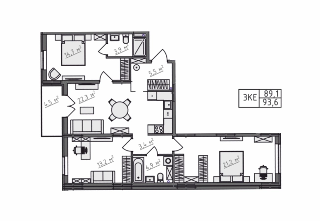 Купить квартиру в ЖК Квартал Новаторов в Владимире. Вариант № 130568, 0, площадь -  квм, цена 8952300 рублей