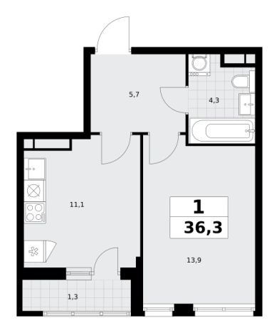 Купить квартиру у метро Аэропорт Внуково в Москве. Вариант № 252785, 0, площадь -  квм, цена 12520959 рублей