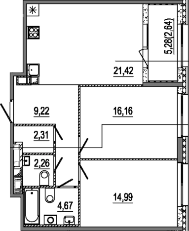 Купить квартиру в новостройках у метро Московские ворота в Санкт-Петербурге. Вариант № 6641216, 0, площадь -  квм, цена 26152850 рублей