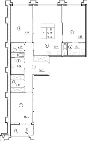 Купить многокомнатную квартиру в ЖК Ассамблея в Санкт-Петербурге. Вариант № 6230984, 0, площадь -  квм, цена 32340900 рублей