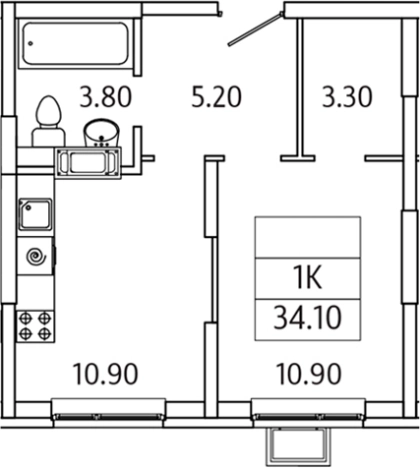 Купить квартиру у метро Домодедовская в Видном. Вариант № 128972, 0, площадь -  квм, цена 5639576 рублей