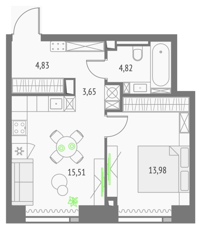 Купить квартиру в ЖК Upside Towers в Москве. Вариант № 152106, 0, площадь -  квм, цена 23832733 рублей